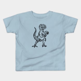 SEEMBO Dinosaur Weight Lifting Dumbbells Fitness Gym Workout Kids T-Shirt